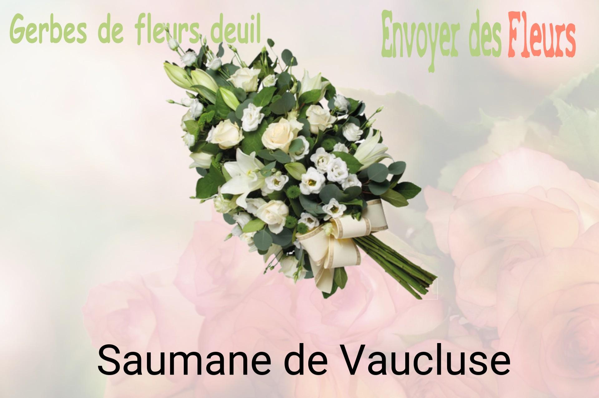 Gerbe de fleurs de deuil livrée à Saumane-de-Vaucluse